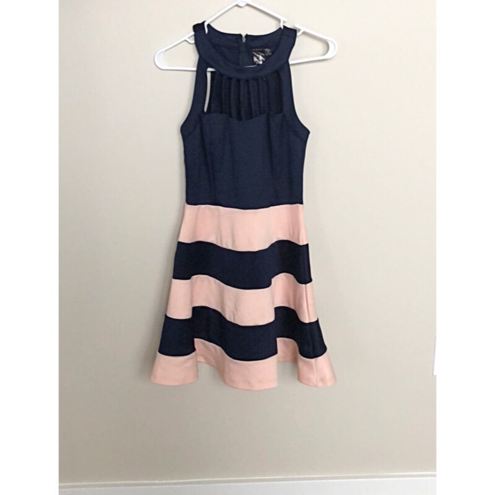 Navy and peach cocktail dress! Worn once!